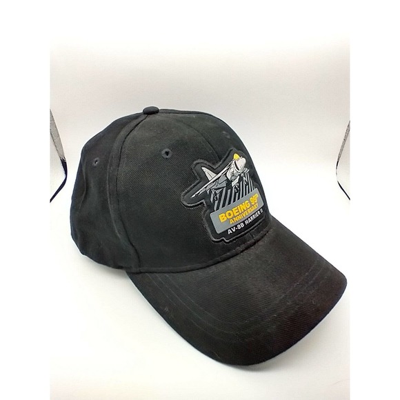 NWT Boeing 99th Anniversary AV-8B Harrier II Black Hat Cap Adjustable Aviation - Picture 1 of 7